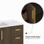 Meuble-lavabo de 48 po brun foncé. Armoire de rangement abondante - 2 portes à fermeture douce et 9 tiroirs