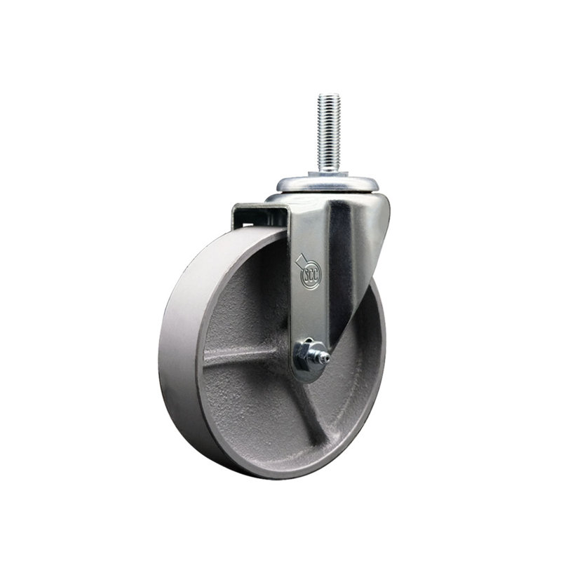 Ensemble de roulettes TS avec roulettes 4 po avec roues de 5 po et tige pivotante de 1/2 po à 4 po