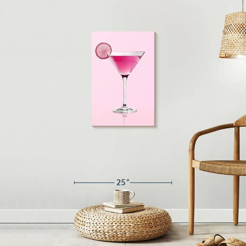 " Pink Martini " by SodaPopArt, 24" H x 16" W x 1.25" D