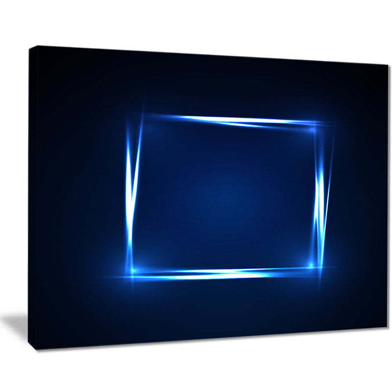 « néon shape blue », impression sur toile, H 20 po x l 20 po x P 1 po