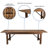 Aylar Rustic Folding Farm Table Set with Cross Back Chairs and Cushions-15992608-88932464