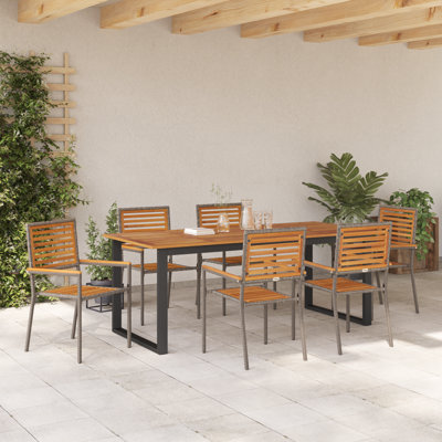 6 - Person Patio Dining Set with Rectangular Table