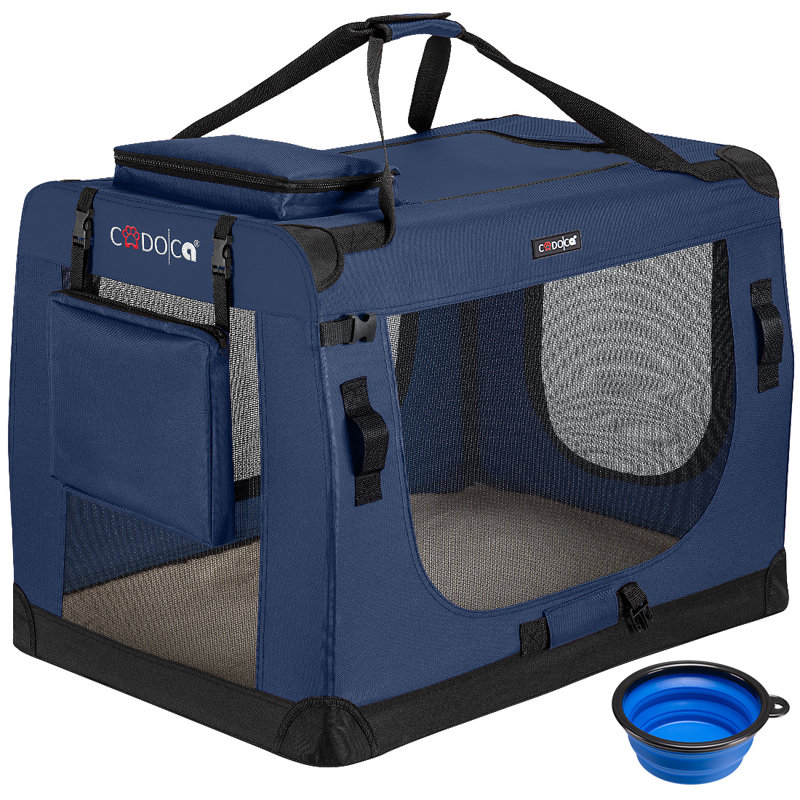 Kempner Pet Carrier, Blue, 56cm H x 82cm W x 58cm D