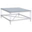 Ensemble de table basse et de table de bout chromées 2 pièces