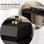 Meuble-lavabo noir extensible avec commode Mirrora et tabouret de maquillage