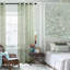 Rideaux vert sauge pour salon Fayean, ensemble de 2 panneaux de rideaux à motif floral à motif de feuilles, vert clair-108538860