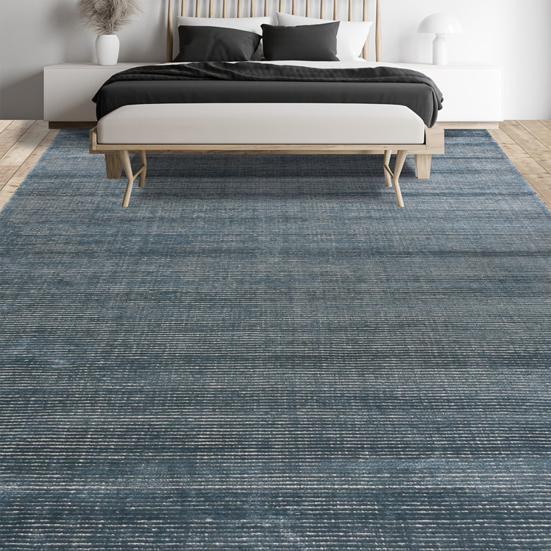 Wool Area Rug, Rectangle 6' x 9'