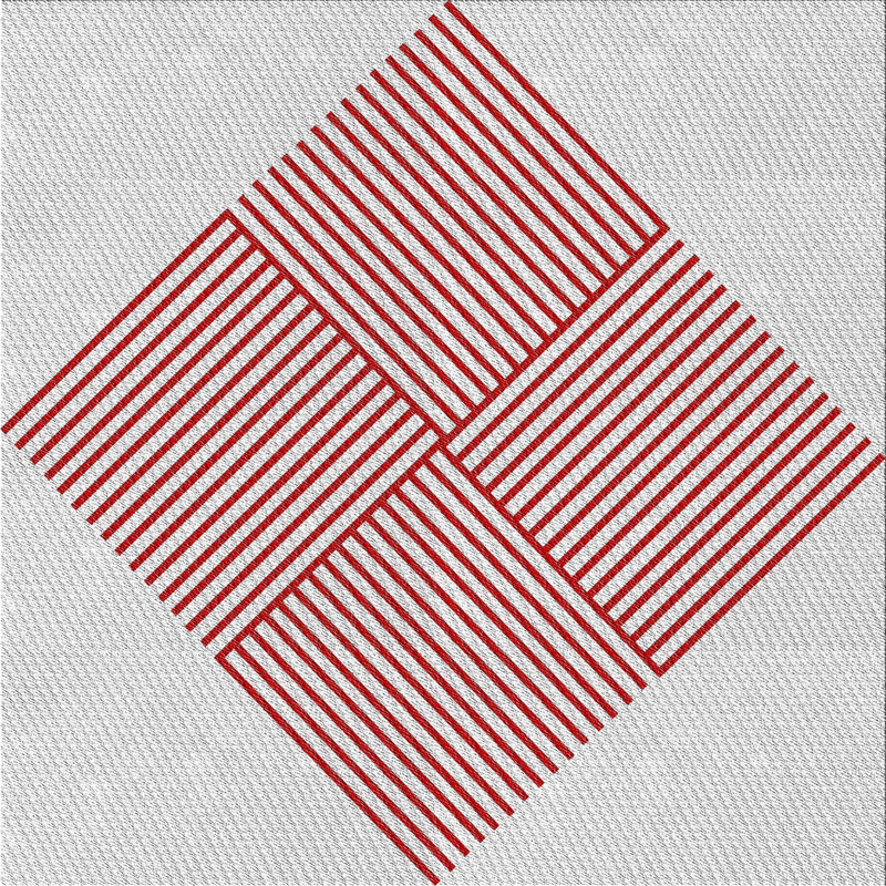 Geometric Indoor Rug, Square 6'