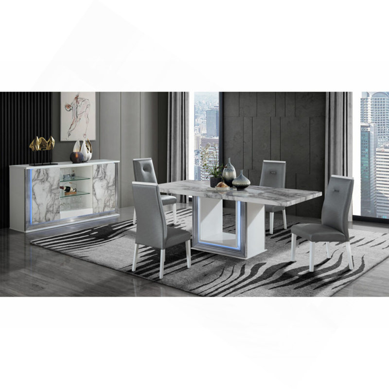 Chaises de salle à manger gris lune (ensemble de 2)