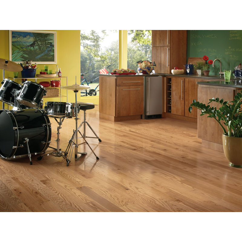 Oak Varying Length Solid Hardwood Flooring, Natural