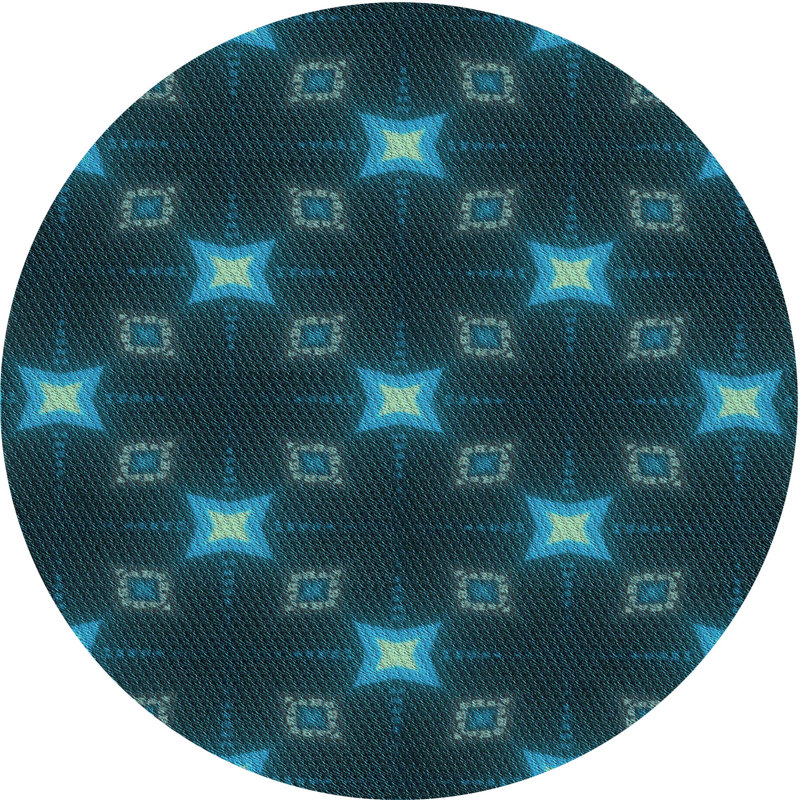 Geometric Indoor Rug, Round 5'