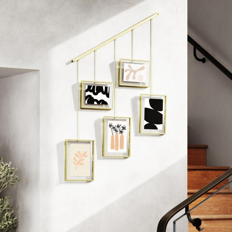 Gold Metal Storage Picture Frame - Set of 5