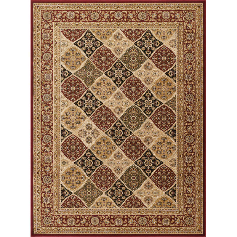 Red Area Rug - 5 Ft. 3 In. X 7 Ft. 3 In., Rectangle 5'3" x 7'3"