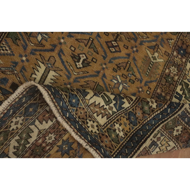 Tapis à teinture végétale antique pré-1900 4 x 5