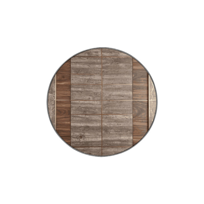 Machine Washable Gray Area Rug, Round 7'