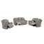 Fauteuil inclinable oscillant, chenille grise-568833673