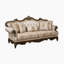 Ensemble de salon 2 pièces en chenille et en soie Shonta traditionnel avec capitonnage en faux cristal et finition cerise-1167387790
