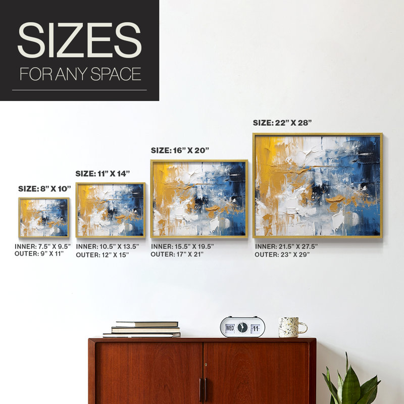 Abstract Series-CLXI -Framed Print - Restickable, 8" H x 10" W