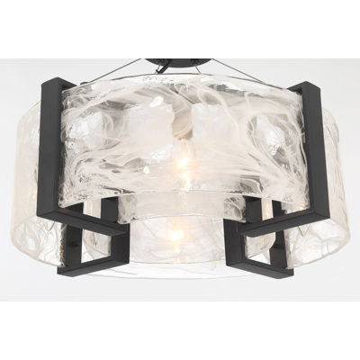 Orren Ellis Mersadies - 4 Light Semi Flush In Coal Finish