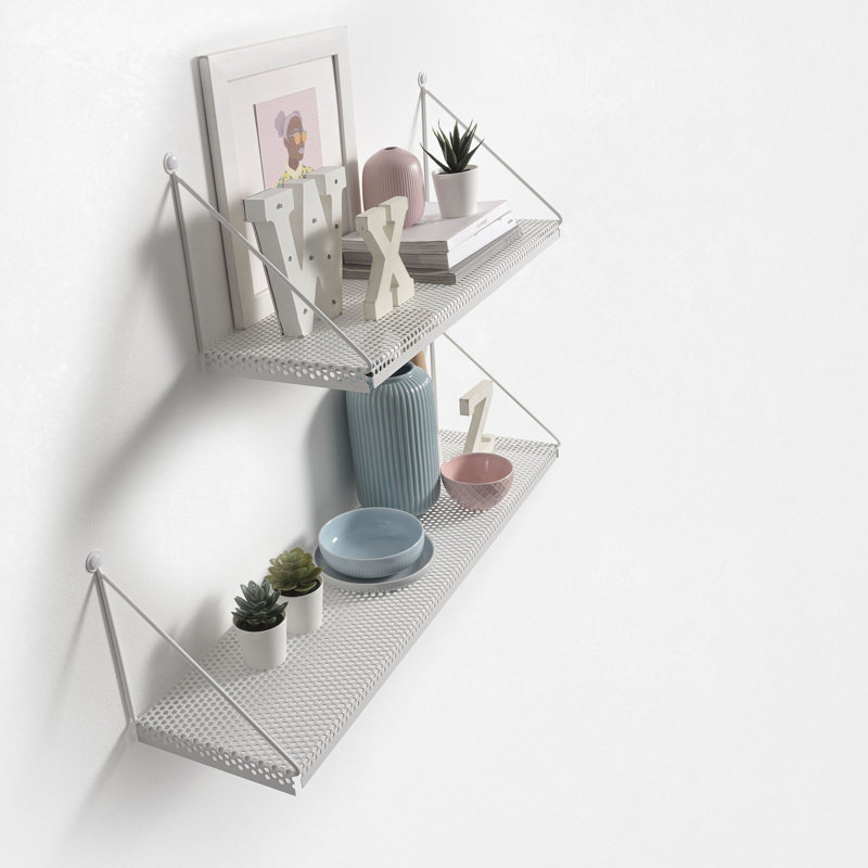 Hyden Metal Bracket Shelf, 2.5cm H x 60cm W x 20cm D, White