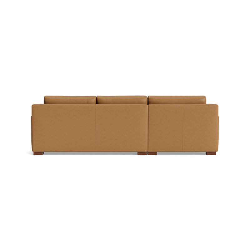Catalina Chaise Sectional, Leather - Butterscotch, Left Hand Facing