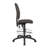 Jea Drafting Stool, Seat Tilt Lock, Chrome Footring, Black Crepe