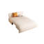 Canapé-lit modulaire en similicuir blanc crème avec rangement-1025077825
