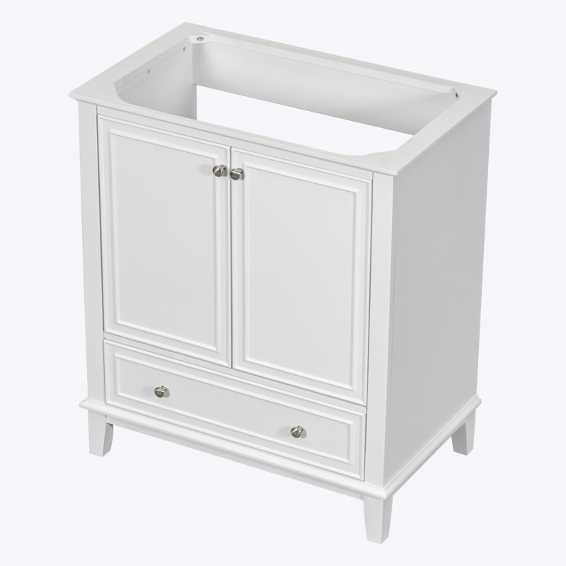 Base de meuble-lavabo simple 29,5 po seulement, Blanc