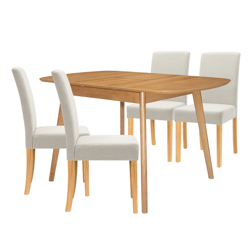 Balani 4 - Person Butterfly Leaf Dining Set, Beige