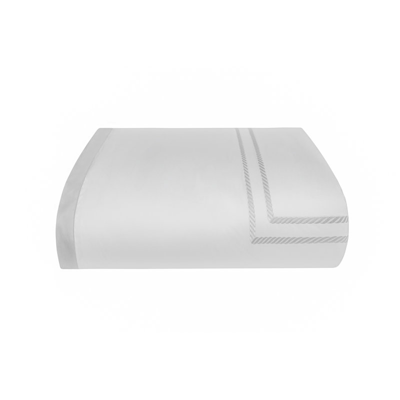 Simone_Duvet Cover, White/Silver, King Duvet Cover