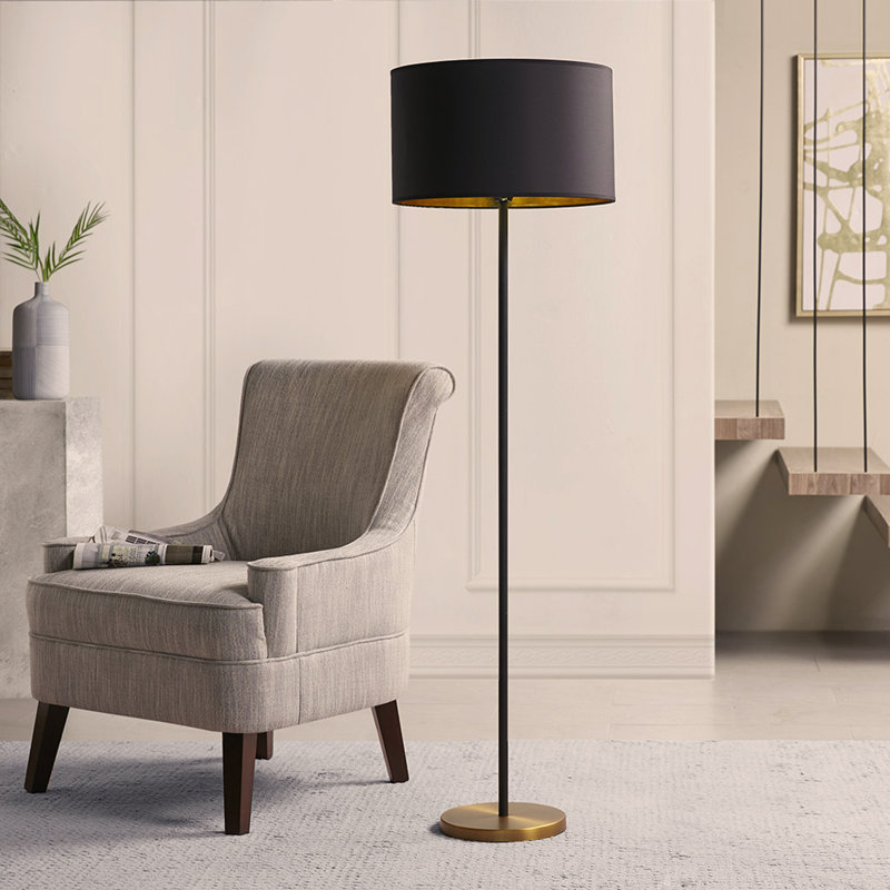 Lampe sur pied en métal