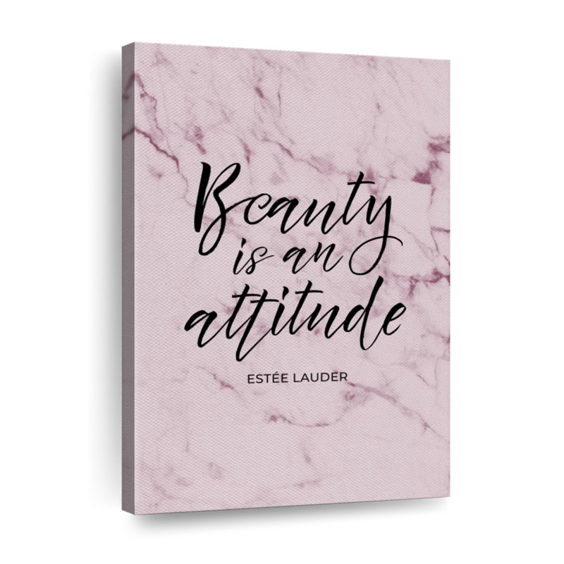 La beauté est une citation d'attitude, H 36 po x l 24 po x P 1,25 po
