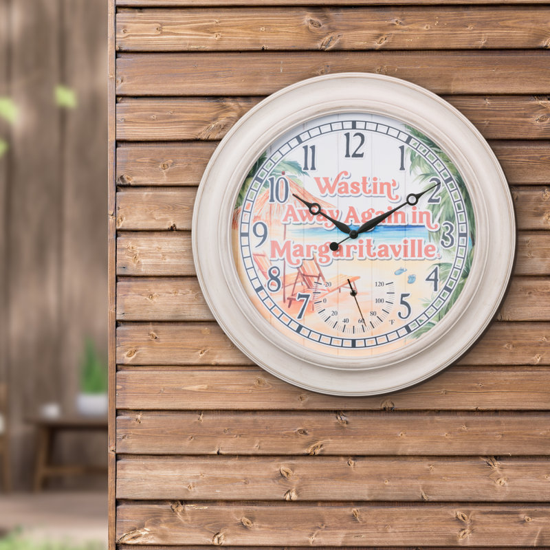Oversized Margaritaville Analog Quartz 26.2" Wall Clock