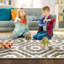 Tapis marocain en polyester tissé à la machine Sharitha-760957297