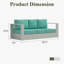 204cm Wide Patio Sofa with Cushions-1308720790