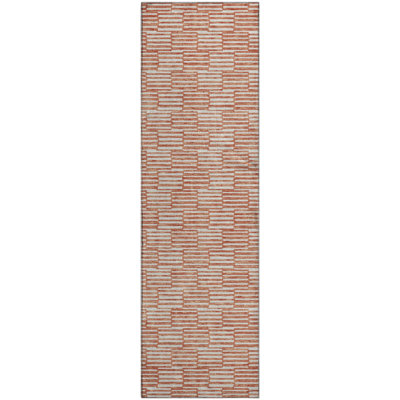 Premium Machine Washable Prisco Salmon Rug