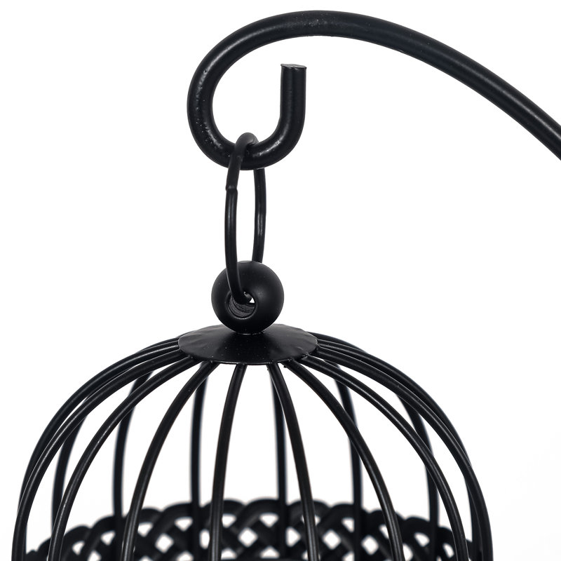 Lanterne de table en fer 11,42 po, Noir
