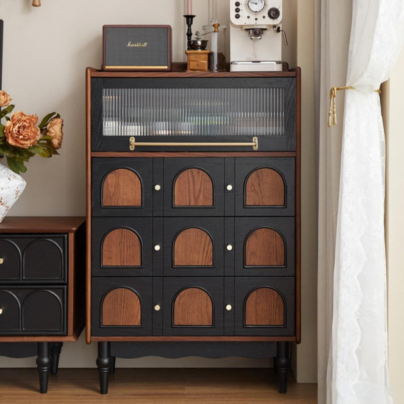 French Retro And Simple Sideboard, 49.21" H x 30.71" W x 15.75" D