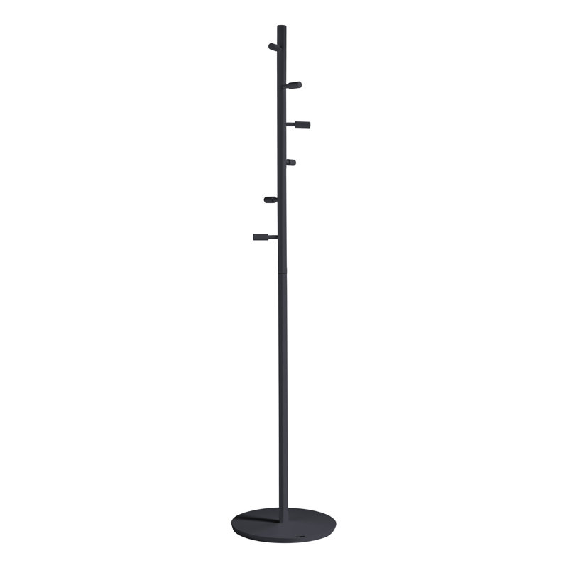 Hawkesbury Solid Wood Freestanding Coat Rack, Jet Black