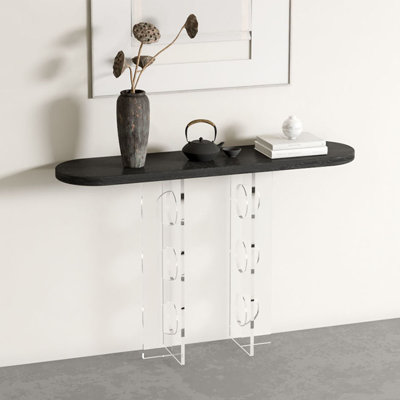 Console moderne en bois massif acrylique