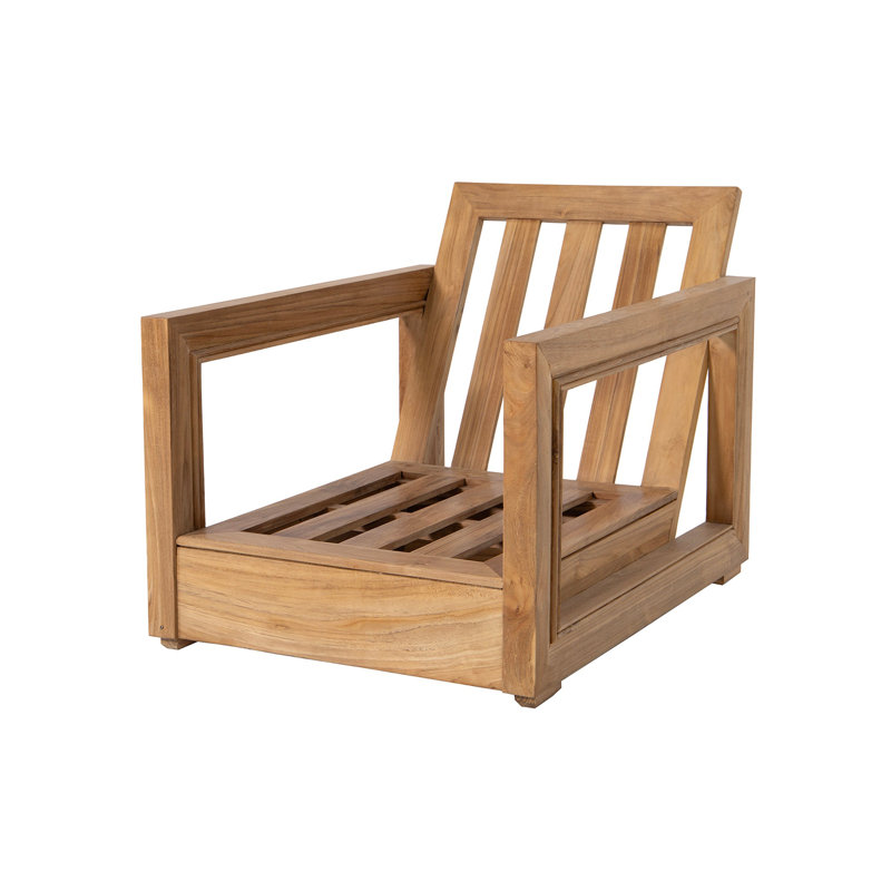 Chatsworth Outdoor Teak Lounge Chair, Forest Green