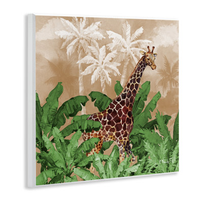 «Jungle Life», art mural girafe par Paul Brent