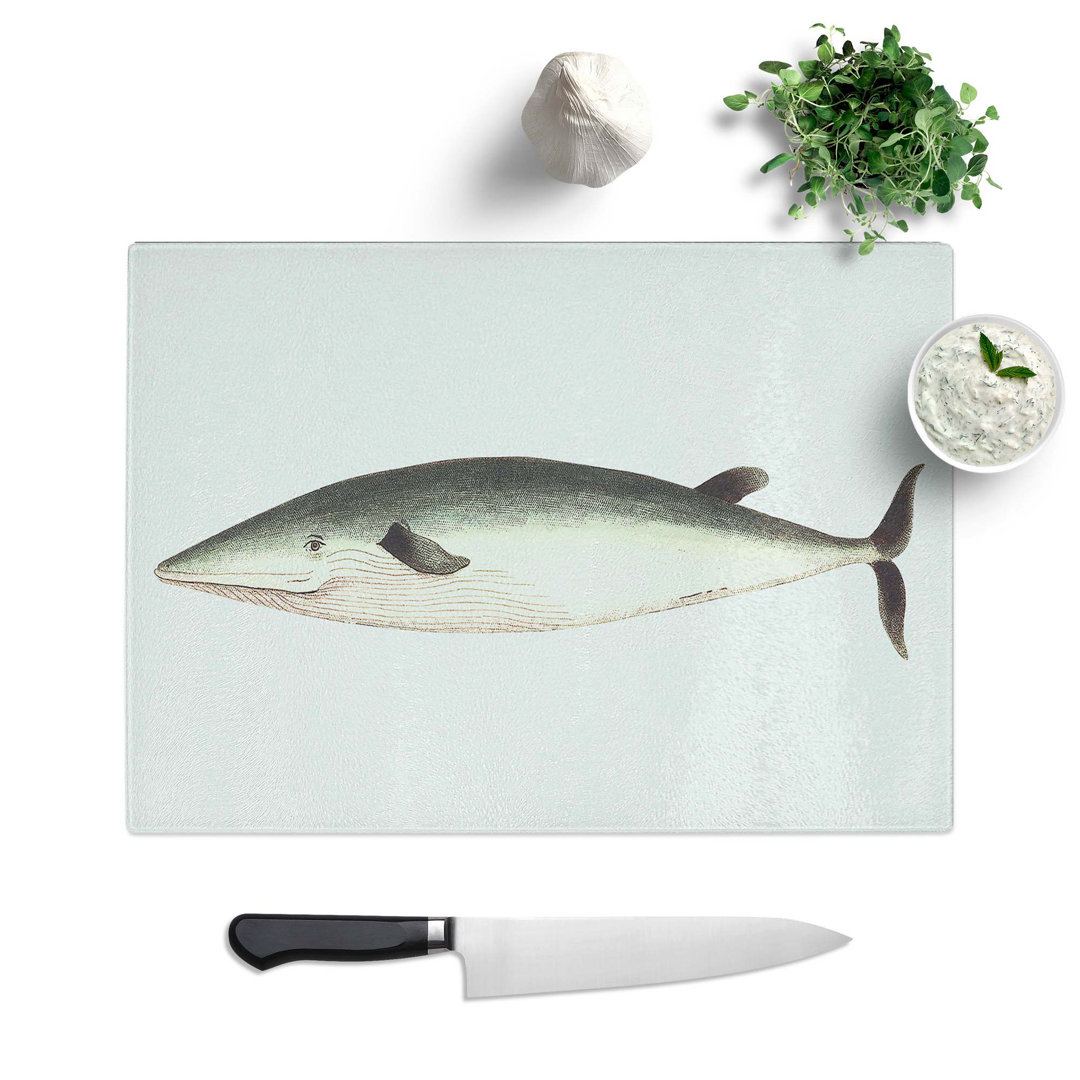 Tempered Glass Rostrated Whale by George Shaw Chopping Board