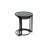 Modern Nesting Table Set (3 Pieces), Black Tempered Glass & Metal Frame, Small: 13.4 x 19.7 x 13.4 in, Medium: 16.5 x 21.3 x 16.5 in, Large: 19.7 x 22.8 x 19.7 in | Stylish Industrial Design, Perfect for Living Room & Office