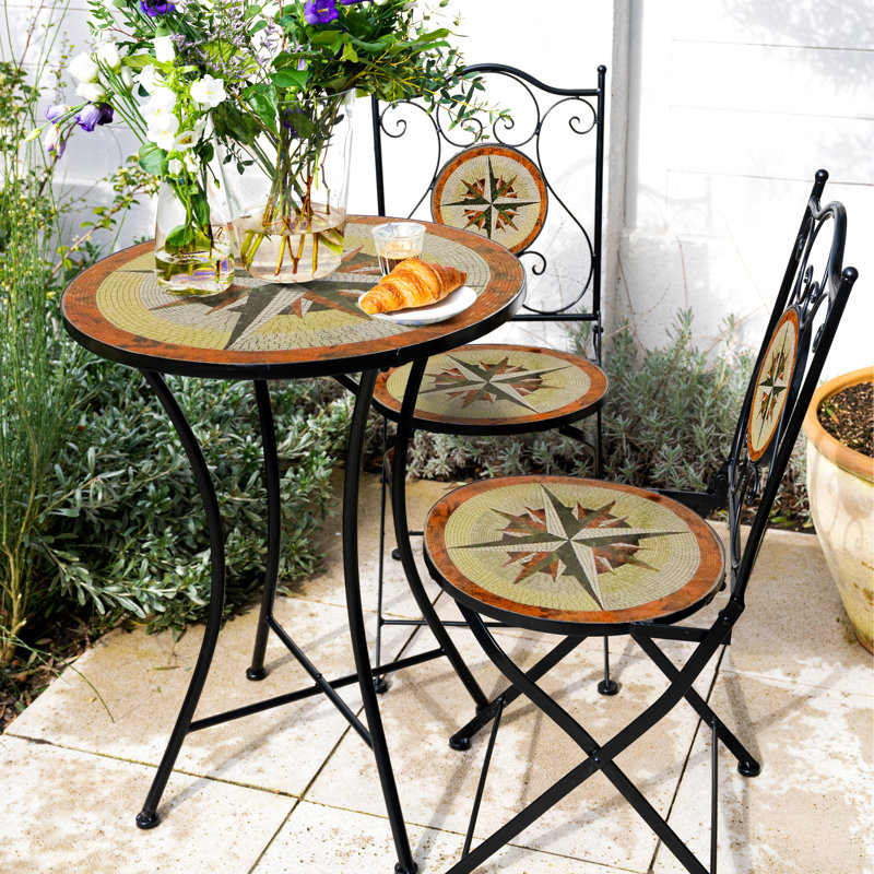 Andrejka Round 60cm Long Bistro Set