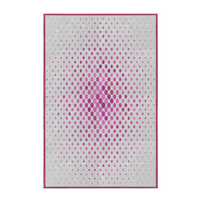 Tapis à motifs blanc / rose