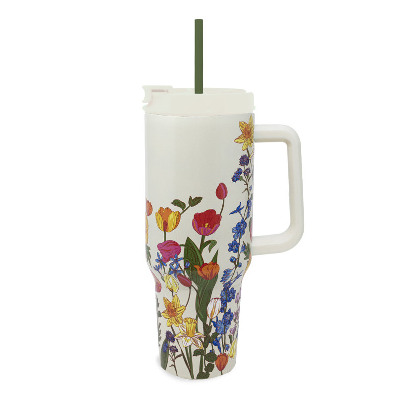 Acier inoxydable 40 oz. Gobelet, bouquet de graines de prairie