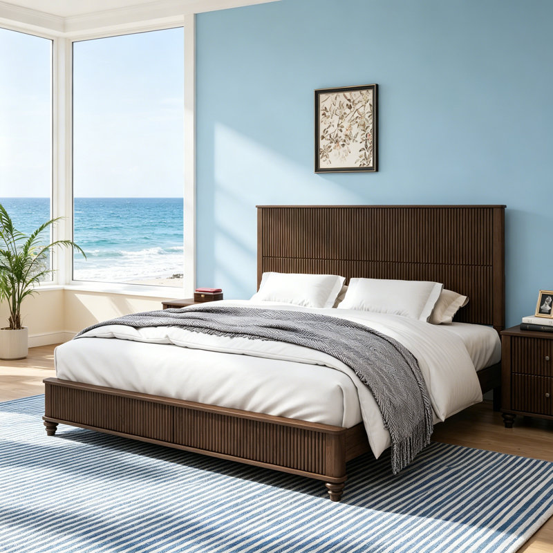 Base de lit en bois massif