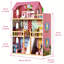 Maison de poupée en bois pour enfants avec accessoires de mobilier pour anniversaire et Noël