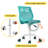 Adetola Armless Kids Desk Chair Adjsutable Swivel Task Chair-1864597316